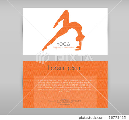 Woman doing yoga asanas, flyers 16773415