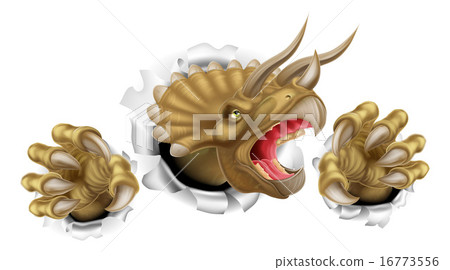 Triceratops Dinosaur Claws Tearing Triceratops Dinosaur Claws Tearing 16773556