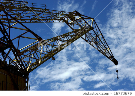 clouds and crane in  buenos aires argentina 16773679