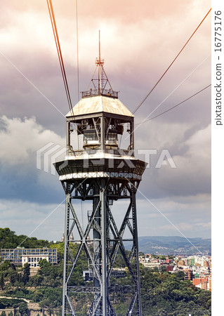 Torre Jaume Barcelona, funicular tower in summer Torre Jaume Barcelona, funicular tower in summer 16775176