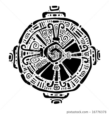 Hunab Ku. Mayan symbol. Vector illustration. Hunab Ku. Mayan symbol. Vector illustration. 16776378