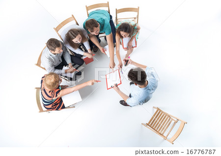 Group of Business People in a Meeting 16776787