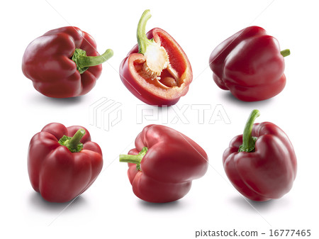 Red bell pepper set phases for package design 16777465