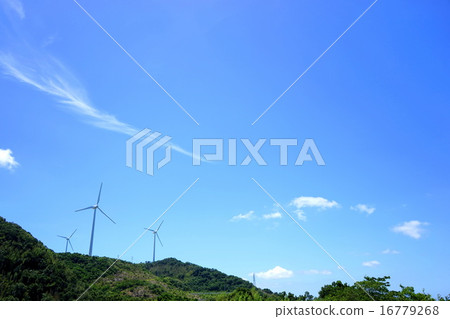 在天空風輪機的風輪機在天空 在天空風輪機的風輪機在天空 16779268