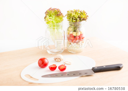 Jar salad under cooking Jar salad under cooking 16780538