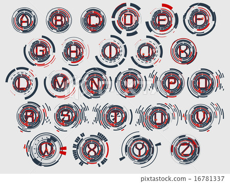 vector illustration of a circle alphabet vector illustration of a circle alphabet 16781337