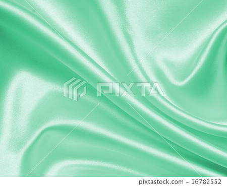 Smooth elegant green silk or satin texture  16782552