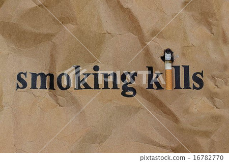 Concept Cigarette or Smoking  Kills sign 16782770