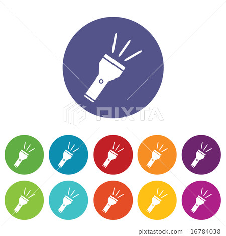 Flashlight icon set - Stock Illustration [16784038] - PIXTA