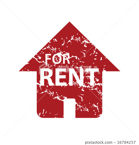 Red grunge for rent logo - Stock Illustration [16784257] - PIXTA