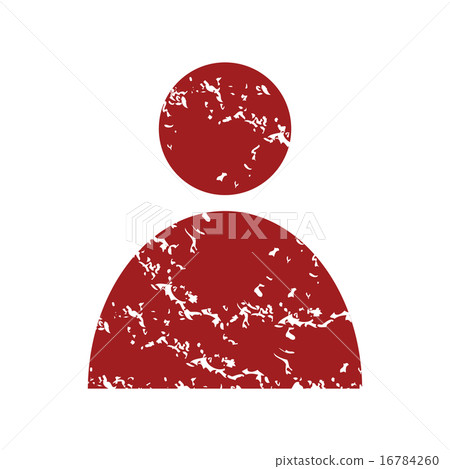 Red grunge user profile logo 16784260