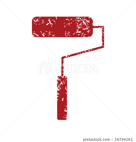Red grunge roller logo 16784261