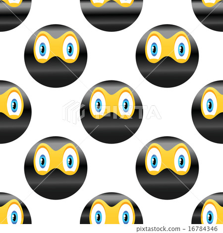 Ninja emoticon pattern 16784346