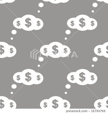 Dollar cloud seamless pattern 16784768