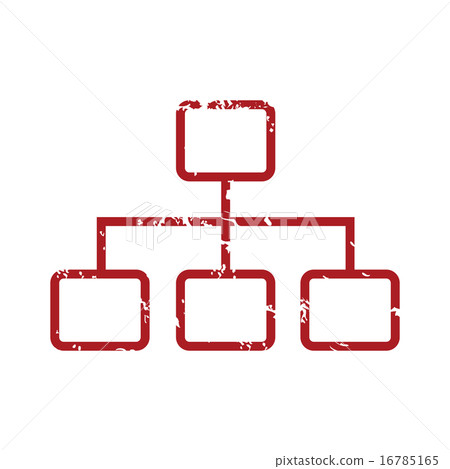 Red grunge structure logo 16785165