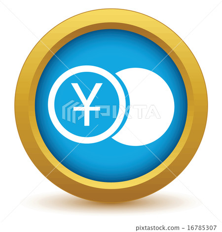 Gold yen coin icon Gold yen coin icon 16785307