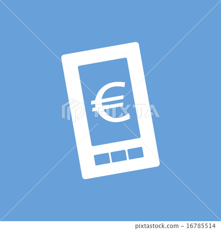 Euro phone white icon Euro phone white icon 16785514