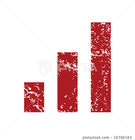 Red grunge graph logo Red grunge graph logo 16786163
