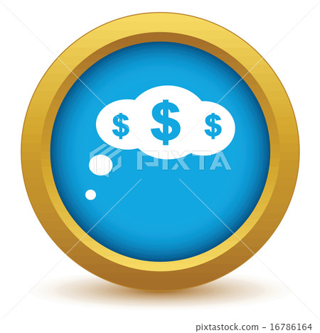 Gold dollar cloud icon 16786164