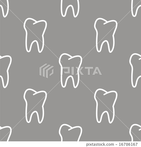 Tooth seamless pattern 16786167