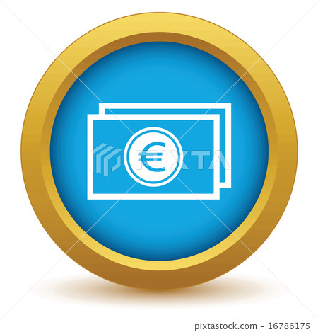 Gold euro buck icon Gold euro buck icon 16786175
