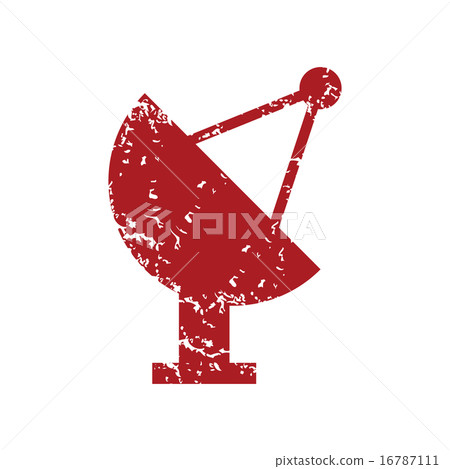 Red grunge satellite antenna logo 16787111