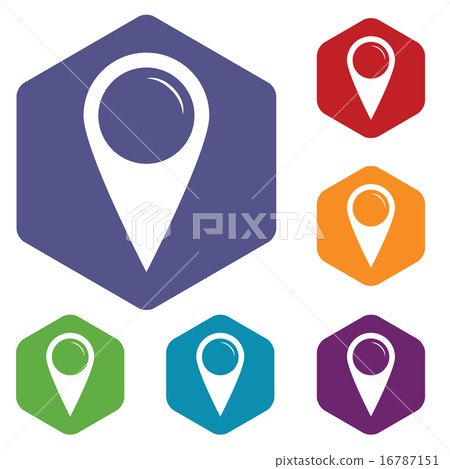 Pointer rhombus icons Pointer rhombus icons 16787151