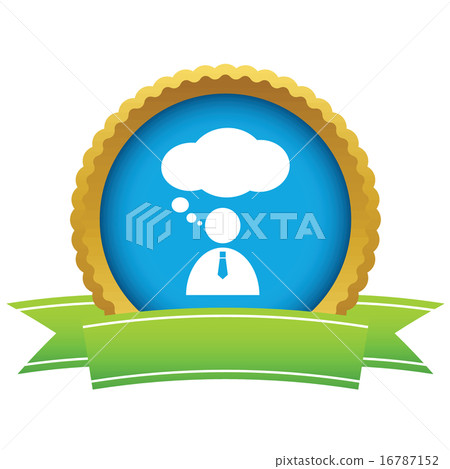 Gold speaking people logo Gold speaking people logo 16787152