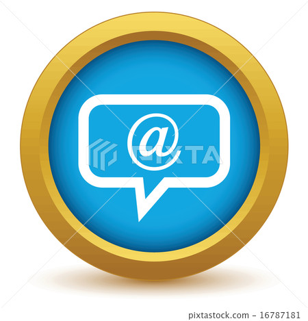 Gold mail icon - Stock Illustration [16787181] - PIXTA