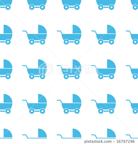 Unique Baby carriage seamless pattern 16787296