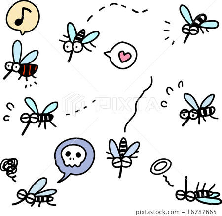 Cute mosquito illustration set 16787665