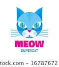 Meow - supercat - vector concept illustration.  16787672