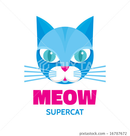Meow - supercat - vector concept illustration.  16787672