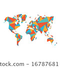Abstract World Map - Vector illustration Geometric 16787681