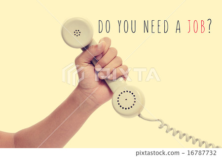 telephone and text do you need a job? retro effect telephone and text do you need a job? retro effect 16787732
