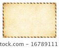Old postcard template with clipping path included 16789111