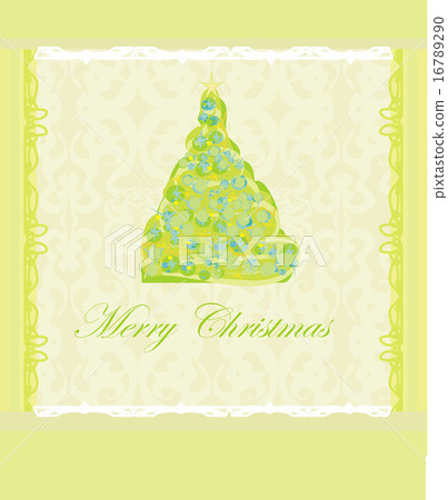 Abstract christmas tree card - Stock Illustration [16789290] - PIXTA