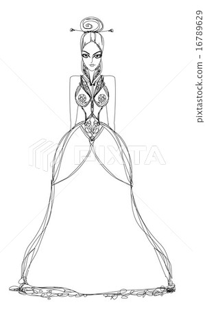 Beautiful princess - doodle 16789629