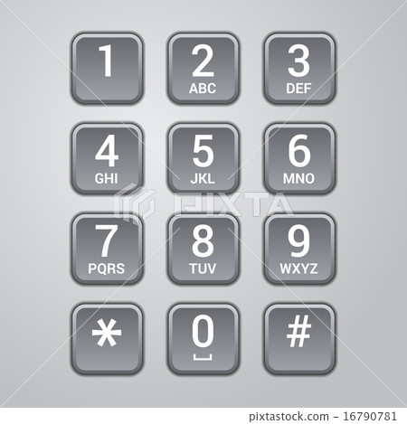 User interface keypad for phone. Vector 16790781