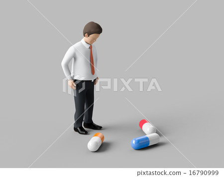 Men suffering from medicine 16790999