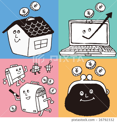 金錢生活計劃4個字符，單色 16792332