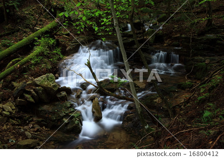 Strong waterfall upstream 16800412