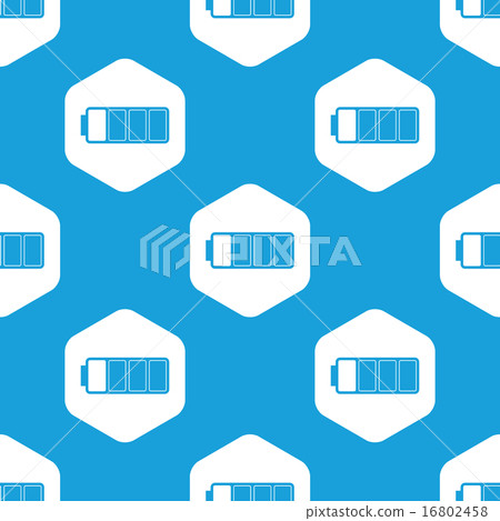 Almost full battery hexagon pattern Almost full battery hexagon pattern 16802458
