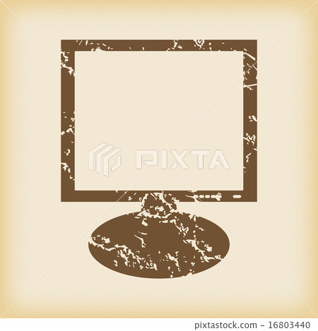 Grungy monitor icon Grungy monitor icon 16803440
