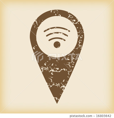 Grungy Wi-Fi pointer icon Grungy Wi-Fi pointer icon 16803642