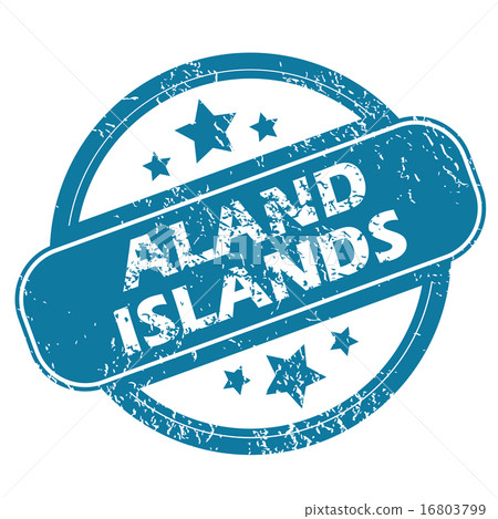 ALAND ISLANDS round stamp 16803799