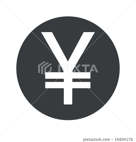Monochrome round yen icon 16804178