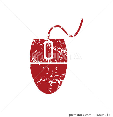 Mouse controller red grunge icon Mouse controller red grunge icon 16804217