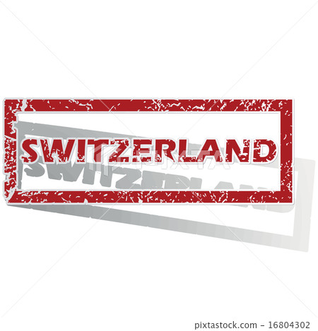 Switzerland outlined stamp Switzerland outlined stamp 16804302