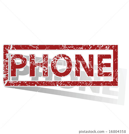 PHONE outlined stamp 16804358